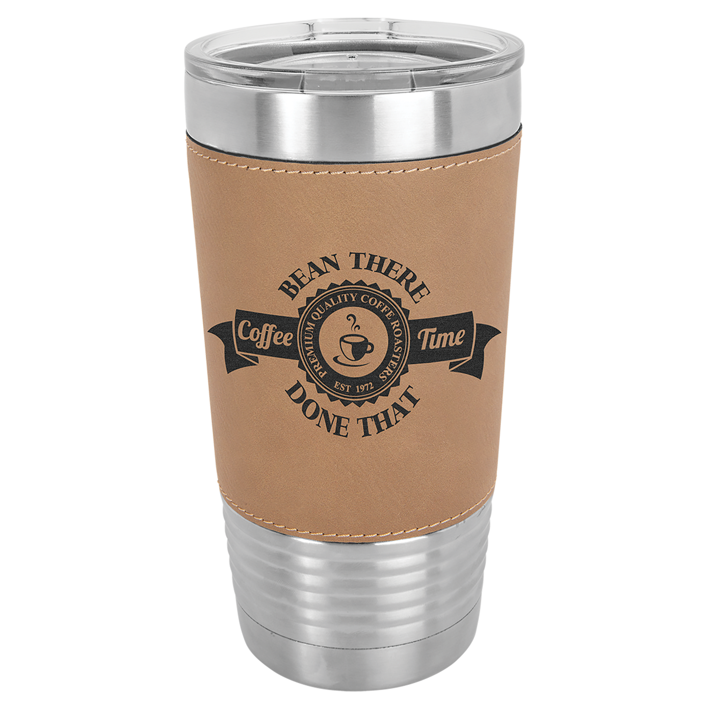 20 OZ LEATHERETTE GRIP TUMBLER WITH SLIDER LID