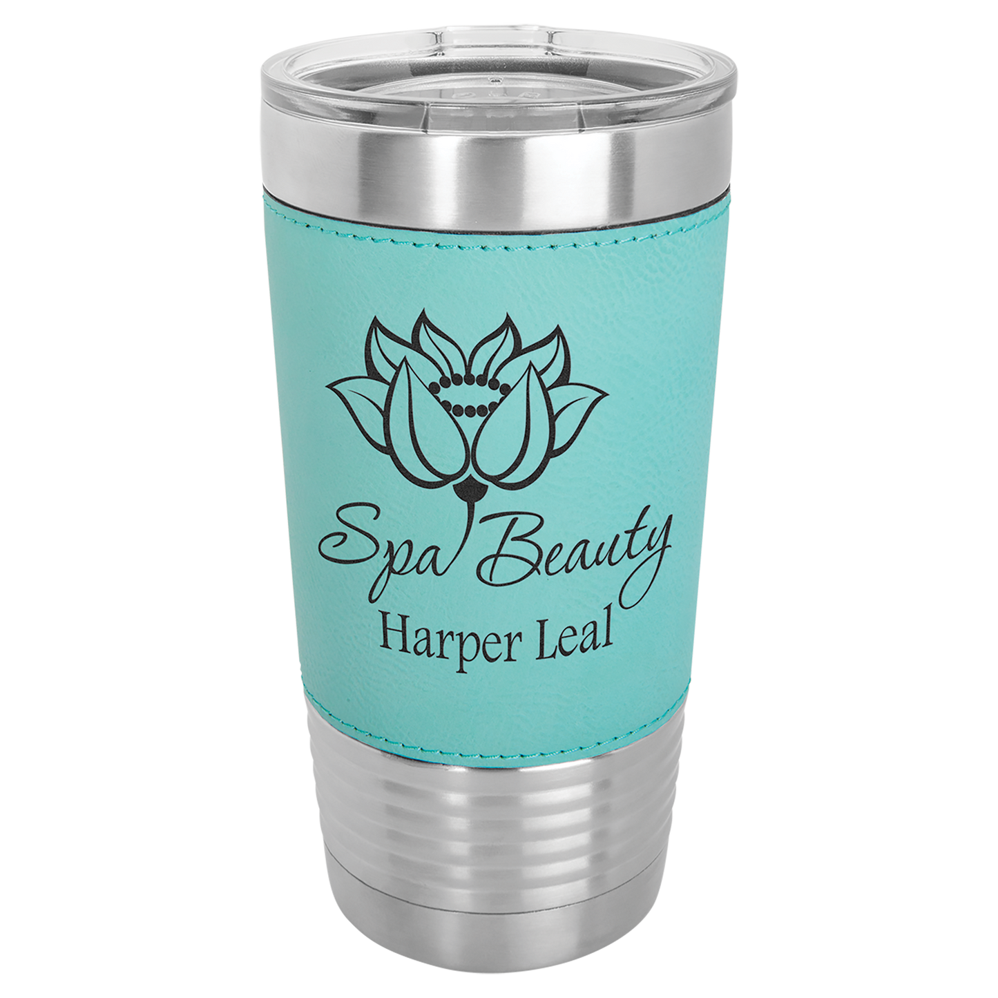 20 OZ LEATHERETTE GRIP TUMBLER WITH SLIDER LID