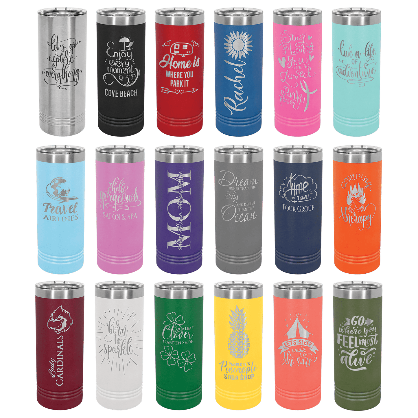 22 oz. SKINNY TUMBLER WITH SLIDER LID